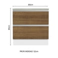 thumbnail image 2 of Mostrador 80 cm 2 Cajones Blanco Glamy Madesa - Blanco, 2 of 10