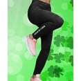 thumbnail image 3 of St Patricks Day Women Leggings Irish Luck'n Legs Tights Leggings X-Large Black, 3 of 6