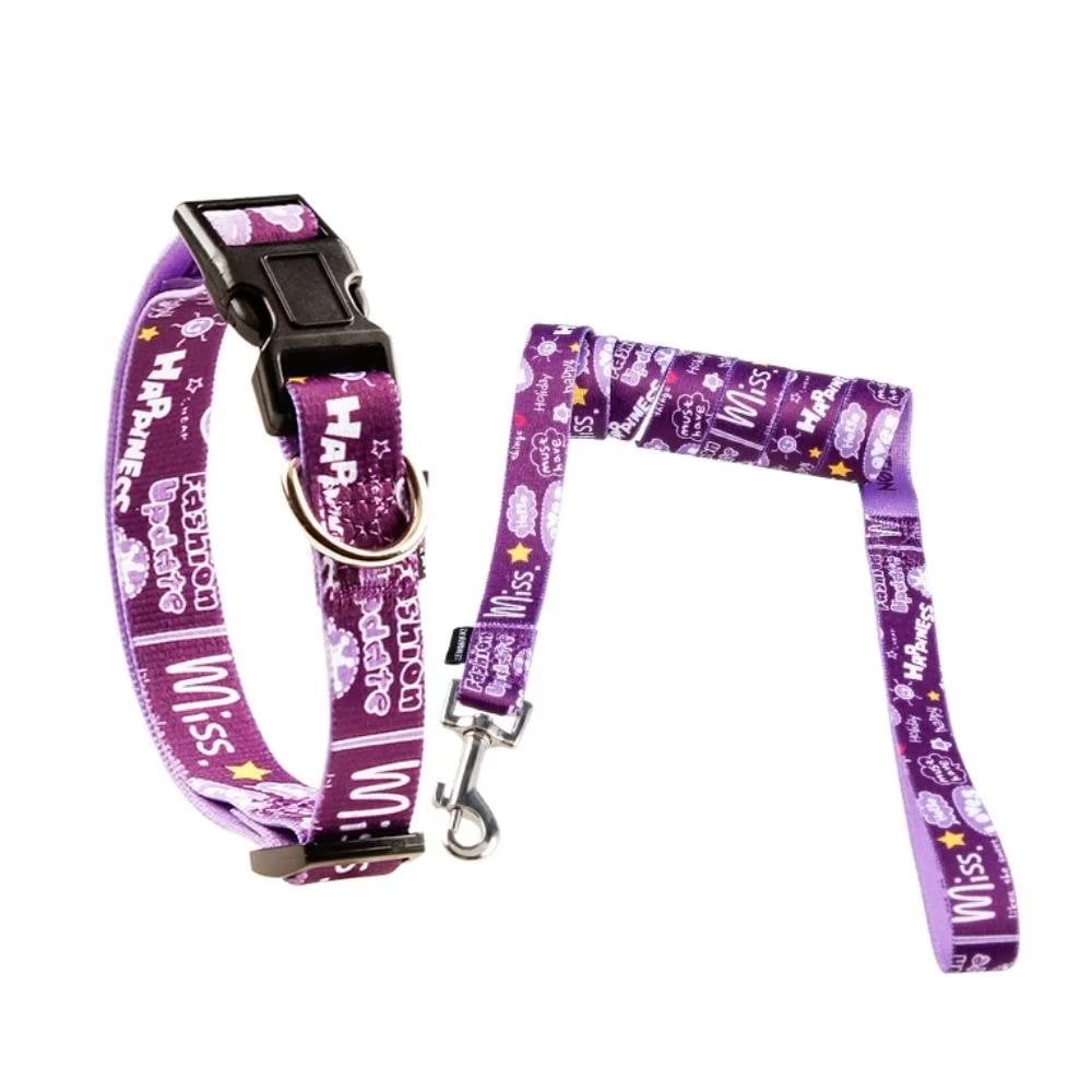 LOEFME Dog Collar and Leash Set Adjustable Dog Collars for Small Girl