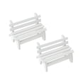 thumbnail image 4 of HEALEEP 2Set Outdoor Porch Bench White Wood for Home Decor and Garden Display, 4 of 8