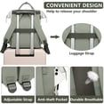 thumbnail image 4 of Mochila para portátil Focdod Women Work de 15.6 pulgadas con puerto USB, color beige, 4 of 8