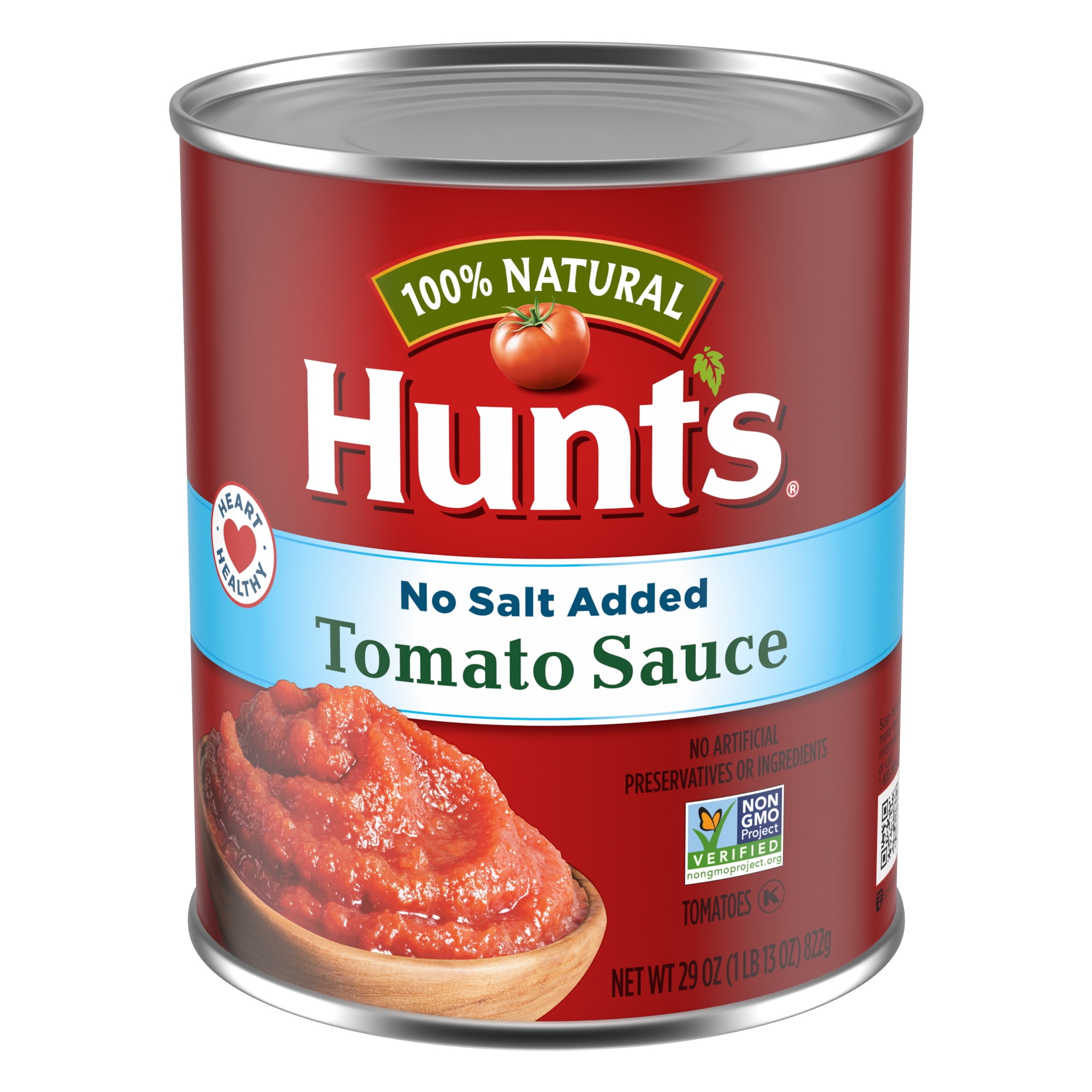 Hunts No Salt Added Tomato Sauce, Perfect for Chili & Soups, 29 oz. Can