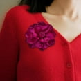 thumbnail image 6 of Segolike 10cm Floral Brooch Pin Large Brooches Creative Lapel Pins Hairpin for Banquet Wedding Bridesmaid Valentines Day Red, 6 of 8