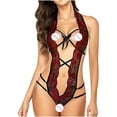 thumbnail image 4 of Women's Sexy Lingerie, Sleep & Lounge on Clearance Plus Size Sexy Lace One-Piece Open File Underwear Bodysuit Sexy Lingerie Under 5$, 4 of 6
