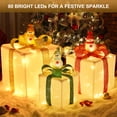 thumbnail image 2 of Christmas Lighted Gift Boxes, Set of 3 Christmas Decorations with LED Lights, 2 of 8