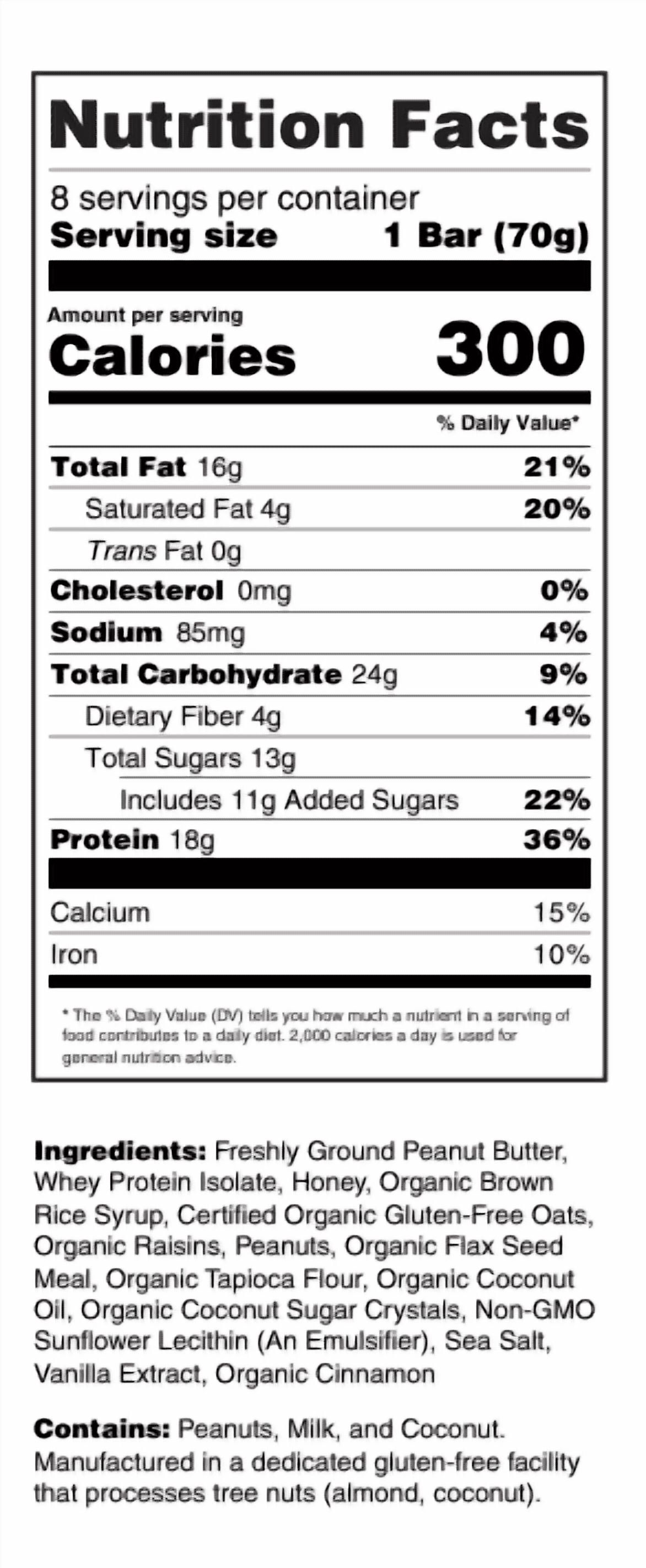 G2G Protein Bar, Peanut Butter & Jelly, Gluten-Free, Clean Ingredients, Refrigerated for Freshness, (Pack of 8)