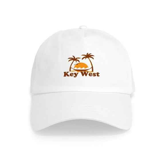 CafePress - Key West Palm Trees Design. Cap - Adjustable 100% Brushed Unisex Casual Cotton Baseball Cap, Beige, 1