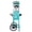 Cyan, variant on 10 oz Popcorn Popper Machine Cart with Wheel, Dolonm Stainless-Steel Kettle Popcorn Maker Cart, Makes up to 40 Cups for Commercial, Home Party, Black
