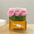 thumbnail image 2 of LCXmlly Fake Bonsai Simulation Bonsai Realistic Looking No Watering 3head Rose Artificial Potted Plant, 2 of 6