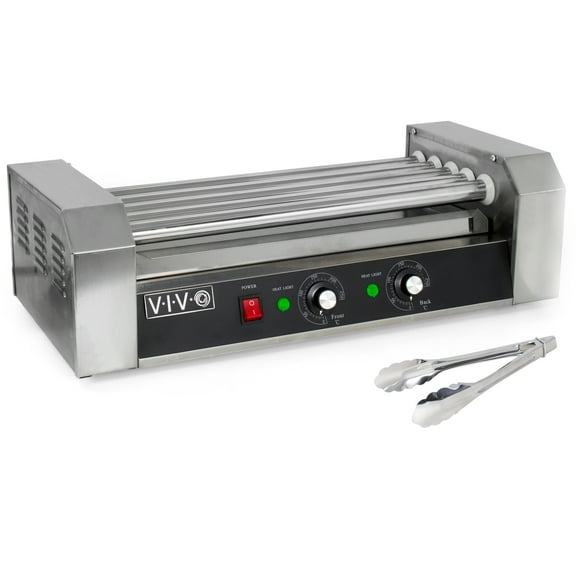 VIVO Electric 12 Hot Dog & Five (5) Roller Grill Cooker Warmer Machine