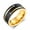 Gold, variant on Yellow Gold Plated AAAAA CZ Tungsten Carbide Mens Ring Men Wedding Band Black Ring for Man