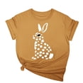 thumbnail image 1 of Tops de Cuello Alto para las Mujeres Amante Impreso Camiseta Cuello Redondo Manga Corta, Poliéster Spandex, 1 of 7