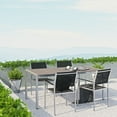 thumbnail image 2 of Modern Contemporary Urban Design Outdoor Patio Balcony Five PCS Dining Chairs and Table Set, Black, Aluminum, 2 of 7