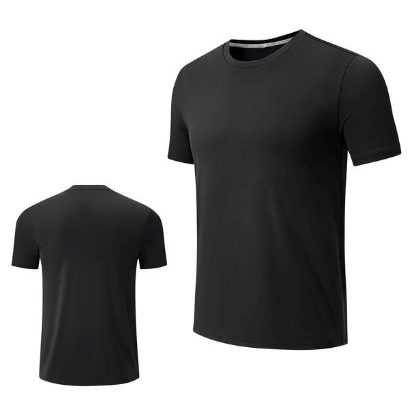 Camisas de Manga Corta para Hombre Color Sólido Deportes Top Blusa de Cuello Redondo, Casual para Al Aire Libre Y Uso Diario