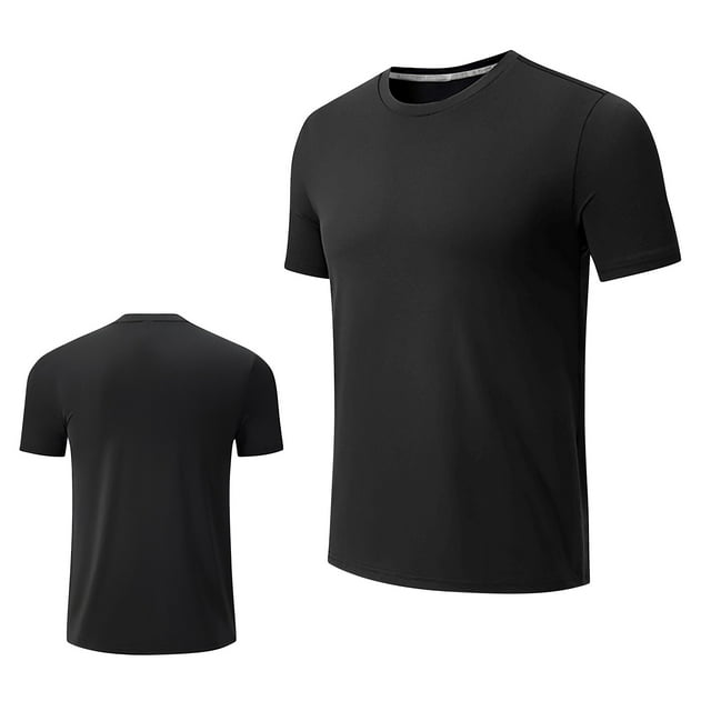 Chemises pour Hommes, Haut de Sport à Manches Courtes, Blouses à Col Rond