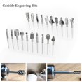 thumbnail image 2 of 20pc Engraving Bits Carbide Burrs Set Die Grinder Rotary Tool HSS for Dremel., 2 of 9