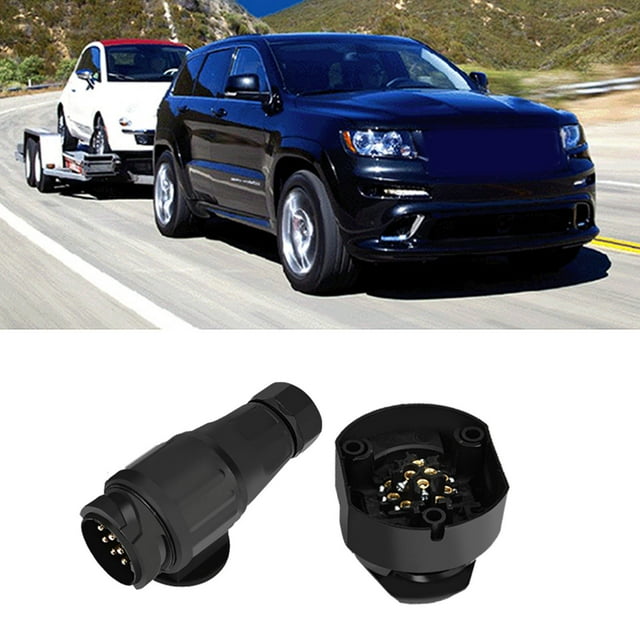 Adaptador De Remolque, 12 V, 13 Pines, Enchufe De Remolque, Soporte Adaptador Con Luces De Señal De Transferencia Para RV, Barcos, Caravanas, Remolques