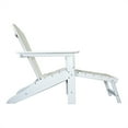 thumbnail image 3 of Hampton White Outdoor Patio Adirondack Chair with Hideaway Ottoman, 3 of 8