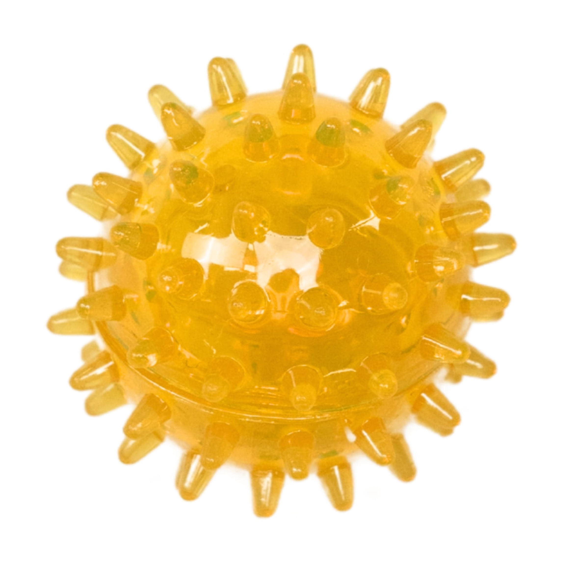 Vibrant Life Fetch Buddy Chicken Waffle Plush Dog Toy with Detachable Spikey Ball, Chew Level 1