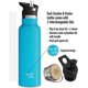thumbnail image 1 of Involve & Evolve Insulated Water Bottle with 3 Lids (Straw Lid) Kids Reusable Double Walled Stainless Steel Flask Metal Thermos 12oz 17oz 20oz 25oz (17 oz, Bare Blue) Involve & Evolve Ver descripción, 1 of 2