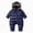 A5-Navy, variant on Newborn Baby Winter Fleece Lined Hooded Footed Romper Infant Zipper Jumpsuit