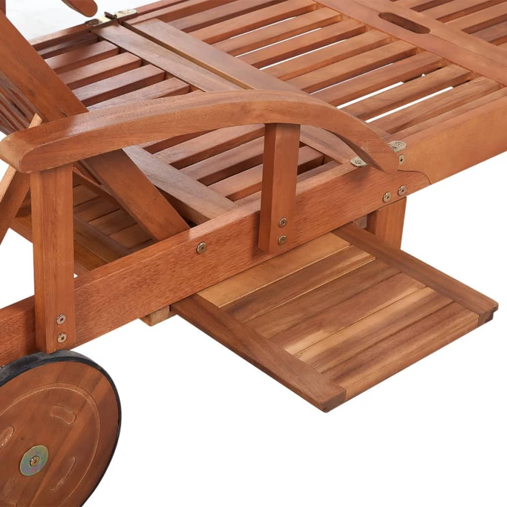 Kepooman Outdoor Solid Acacia Wood Table for Patio Poolside, Set of 2, Brown Kepooman Outdoor Solid Acacia Wood Table for Patio Poolside, Set of 2, Brown