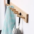 thumbnail image 4 of Perchero de Pared con 6 para Llaves, Ideal para el Pasillo, Puerta de Bambú, Ropa, Sombreros, Batas, Etc., 4 of 8
