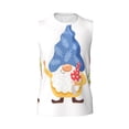 thumbnail image 6 of Lsque Autumn Funny Gnomes Print Men's Cotton Blend Sleeveless Muscle Shirts (S-3XL)- Moisture Wicking, Odor Protection, UPF 30+,XX-Large, 6 of 8