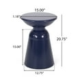 thumbnail image 3 of Aston Metal Outdoor Side Table, Navy Blue, 3 of 7
