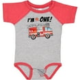 thumbnail image 3 of Inktastic I'm 1 Fire Truck 1st Birthday Boys or Girls Baby Bodysuit, 3 of 5