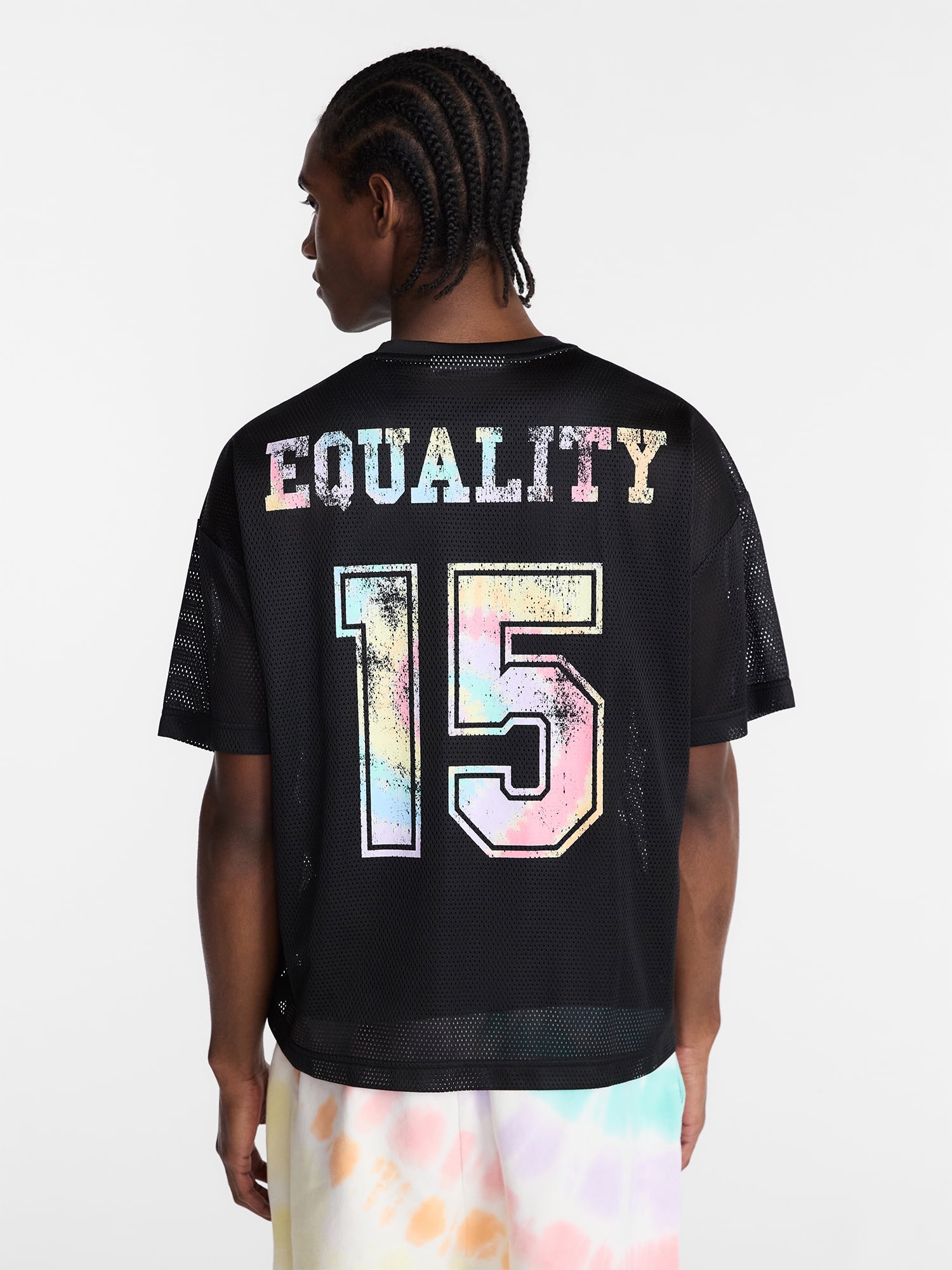 No Boundaries Pride Boxy Fit Mesh Jersey, Men's Sizes XS-5XL