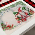 thumbnail image 4 of Place Mat 6Pcs/Set Christmas Style Place Mat Anti-slid Flax Heat Insulation Fine Texture Dinner Mat for Home, 4 of 6