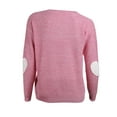 thumbnail image 4 of Women Heart Pattern Round Neck Knits Sweater Pullover, 4 of 7
