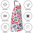 thumbnail image 5 of Kdxio Birds Flowers Apron with Pockets Adjustable Kitchen Aprons for Men Women Waterproof Aprons for Cooking,Drawing,Crafting, Baking Household Cleaning, 5 of 8