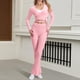 thumbnail image 2 of Traje pantalón elegante para mujer: cuello en V, pantalones informales, poliéster, versátil, primavera/verano, lavado a mano/a máquina, tallas S-XL con ajuste en el busto y la cintura, 2 of 6