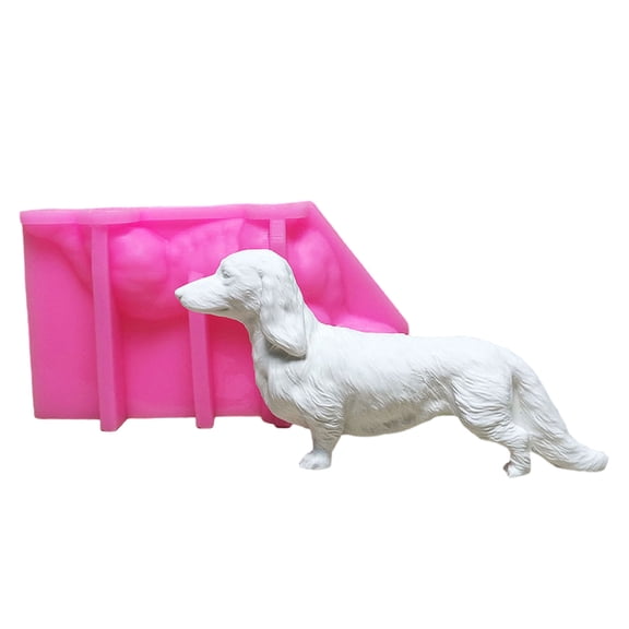 Flexible Silicone Mold in Dachshund Designs Multi Purpose Dachshund Decoration Silicone Mould for Crafting and