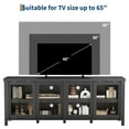 thumbnail image 2 of Studyset TV Stand for 65 Inch,Entertainment Center with Storage Cabinet and 4 Sliding Glass Doors,Modern Buffet Sideboard Cabinet with Storage,Mid Century Modern Media TV Console Table, 2 of 9