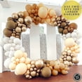 thumbnail image 7 of Brown Balloon Garland Arch Kit with Neutral White, Beige, Light and Dark Brown, Gold Balloons, 7 of 7