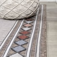 thumbnail image 4 of JONATHAN Y HAWAII 2 x 8 Runner Rug, Sebastian Diamond Border - Brown/Ivory, HWC102A-28, 4 of 10