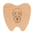 thumbnail image 1 of Caja de almacenamiento de dientes de bebé Saver Box Wood con compartimentos Soporte de almacenamiento de dientes Contenedor de dientes para niños para Chica, 1 of 8
