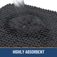 thumbnail image 2 of Smiry Chenille Bathroom rugs 24x20, Rubber Backing Washable Bath Mats for Bathroom Floor, Dark Grey, 2 of 9