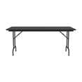 thumbnail image 2 of Correll Cf3672Px-07 .75 Inch High-Pressure Top Folding Tables - Fixed Height - Black Granite, 2 of 4
