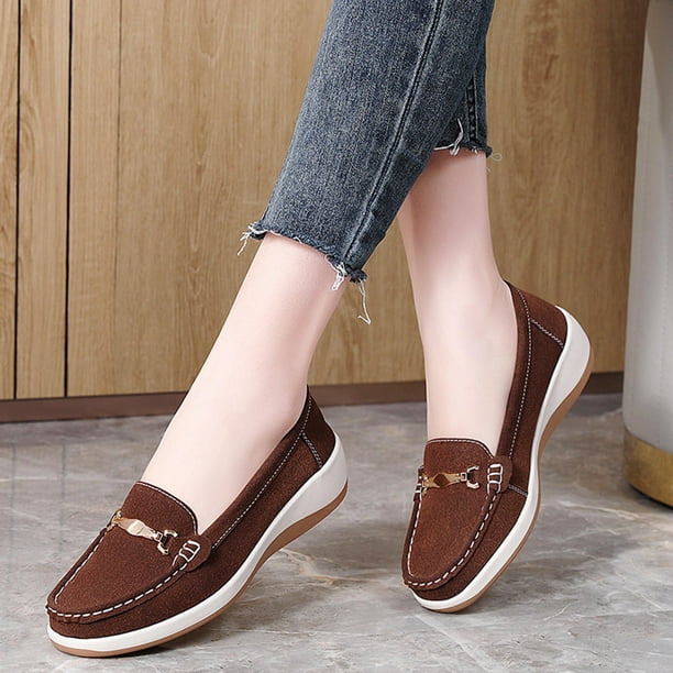 Xucatan Women's Casual Ballet Flats, Breathable Slip-On Round Toe Shoes for Women, Comfortable Solid Color Everyday Flat Shoes Gift