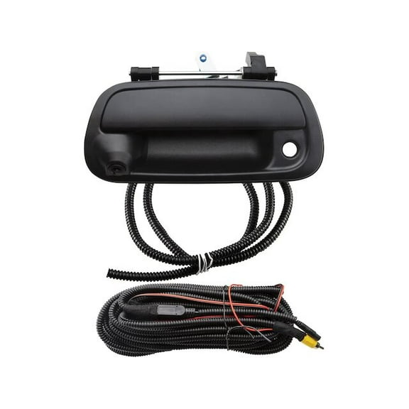 Tailgate Handle with Park Assist Camera - Textured Black - Compatible with 2000 - 2006 Toyota Tundra 2001 2002 2003 2004 2005