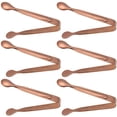 thumbnail image 1 of Pinzas para hielo, pinzas para servir de acero inoxidable, pinzas para parrilla, pinzas para cocina, pinzas para azúcar, abrazadera para galletas de comida para fiesta, hogar, Bar, 6 uds., oro rosa Brillar Hogar, 1 of 6