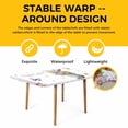 thumbnail image 4 of Happy Easter Rabbit Table Cloths for 4 Foot Rectangle Tables, Cute Bunny Spring Flowers Butterfly Patio Waterproof Elastic Fitted Tablecloths, Washable Rectangular Table Cover for Camping, 4 of 8