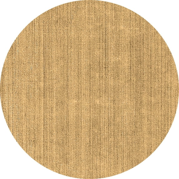 Ahgly Company Indoor Round Solid Brown Modern Area Rugs, 8' Round