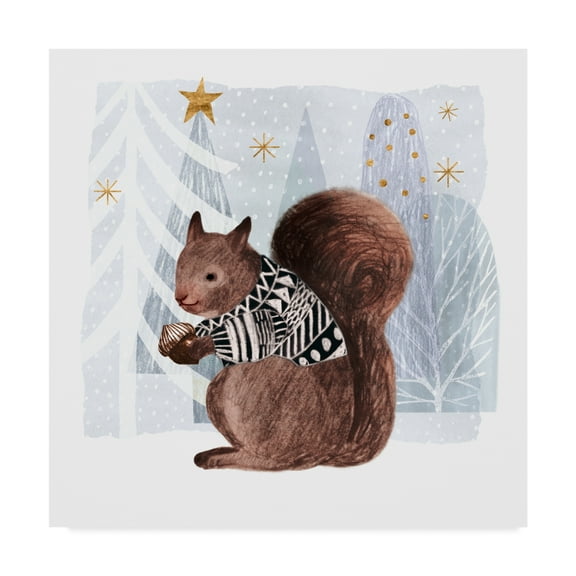 Trademark Fine Art 'Cozy Woodland Animal II' Canvas Art by Victoria Borges