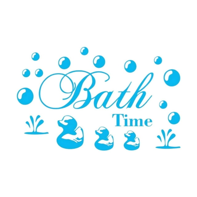 Pegatina de Pared de PVC con Diseño de Patito de Burbujas para La Hora Del Baño, Ideal para El Baño Y La Sala de Estar.