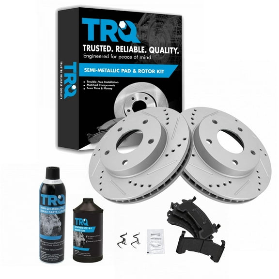 TRQ Brake Pad & Performance Rotor Kit Metallic Front or Rear w/Chemicals BKA21456 Fits select: 1983-1997 CHEVROLET S TRUCK, 1983-1997 CHEVROLET BLAZER